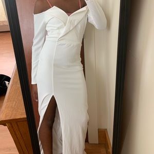 White formal dress